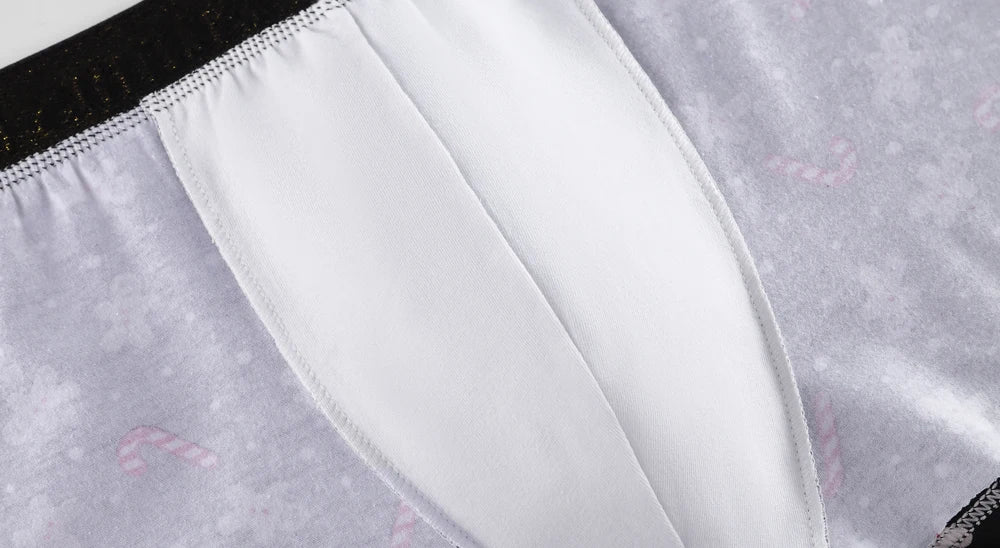 5 stücke Weihnachts Druck männer Unterhose Shorts Brief Bund Boxer Briefs Marke Männer Höschen Baumwolle Unterwäsche Mann Boxer Badehose