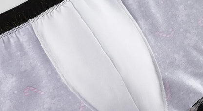 5 stücke Weihnachts Druck männer Unterhose Shorts Brief Bund Boxer Briefs Marke Männer Höschen Baumwolle Unterwäsche Mann Boxer Badehose