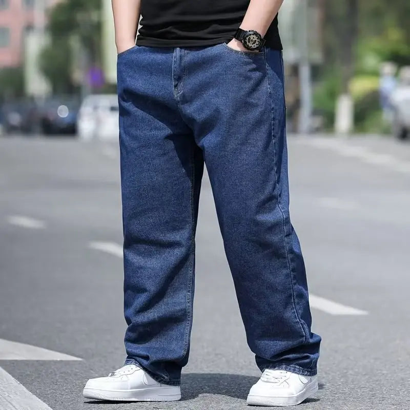 Oversize Jeans for Man Male Jeans Pants Denim Pants Men's Jean Big Size Baggy Y2k Mens Cargo Black New Wide Leg Trousers.
