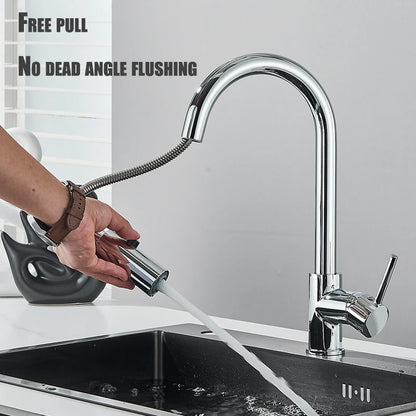 Low water pressure Kitchen Faucet Cold Hot Water Mixer Crane Tap Sprayer Stream Rotation Sink Tapware Multiple styles