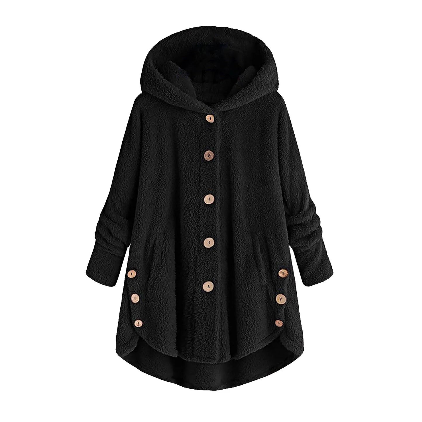 Herbst Wintermantel Frauen warme Teddybär Mantel Woll jacke weibliche Plüsch mantel Kapuzen jacke neue Damen mäntel einfarbige Jacke