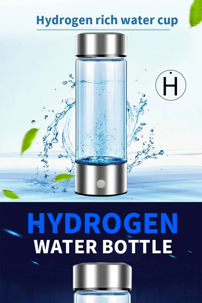 Portable Hydrogen Water Generator Alkaline Maker Water Ionizer Bottle Super Antioxidan Hydrogen-Rich Healthcare Water Cup.
