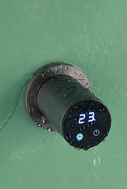 Bathroom Electric Heated Towel Rail Warmer Digital Display Temperature Time Control Smart Home Concealed Bar 304 Stainless Steel.