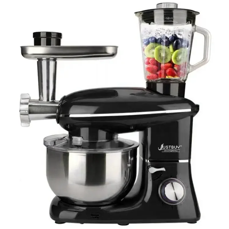 Kitchen Food Processor With Juicer Meat Grinder Chopper Stand Cream Egg Whisk Mixer  Blender Cake Dough Bread Maker Machine