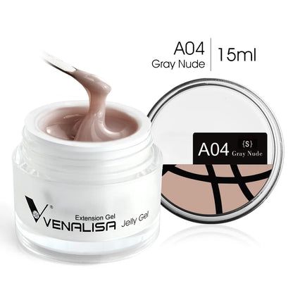 Venalisa Camouflage Nail Gel 15ml Soak Off UV LED Nail Polish Builder Construction Extend Semi Transparent  Jelly Poly Nail Gel