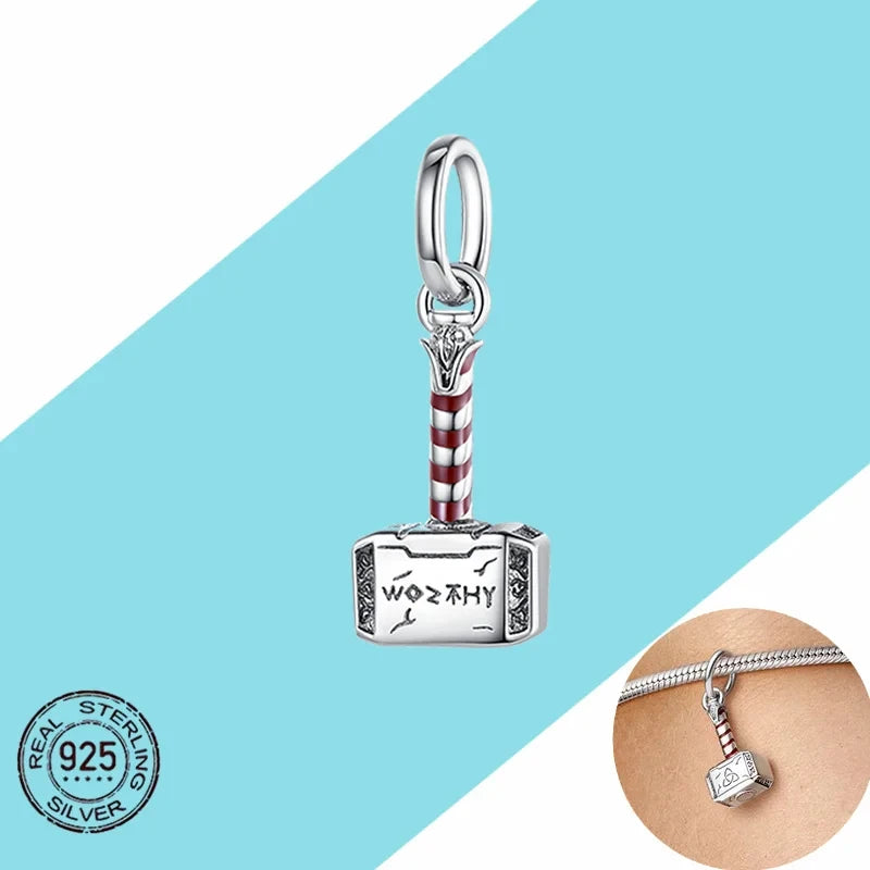 New fashion 100% S925 sterling silver Disney All-Star pendant beads, suitable for the original Pandora bracelet, women's fashion