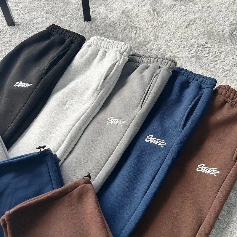 Autumn and Winter Street Casual Loose High-waisted Sweatpants Men Y2k Harajuku Hip-hop Fashion Versatile Oversized Trouser Women.