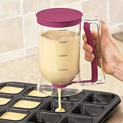 1 Pcs 900ml Batter Dispenser Hand-held Graduated Funnel Pastry Dough Dispensador For Pancake Cupcakes Cake.