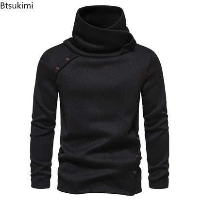 New 2025 Men's Thick Warm Sweaters Vintage Trend Knit Pullovers Man Turtleneck Sweater Soft Casual Knitwear Sweater for Men Tops.