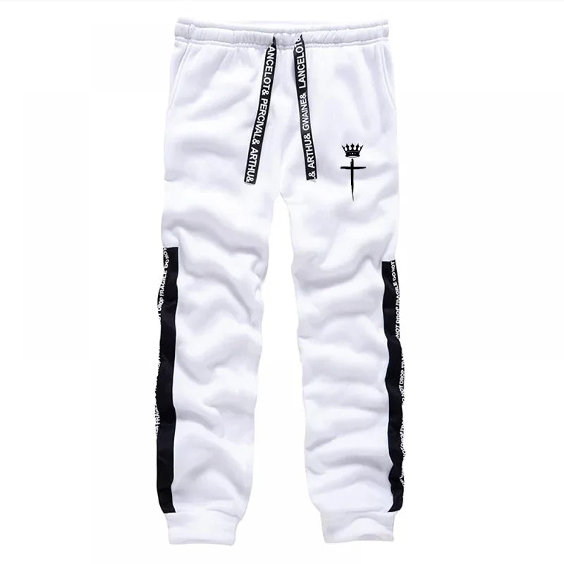 Cross Crown Print Sweatshirts Sweatpants High Quality Street Fashion Tracksuit 2025 Fall/winter Men's Sportswear 2pcs Set.