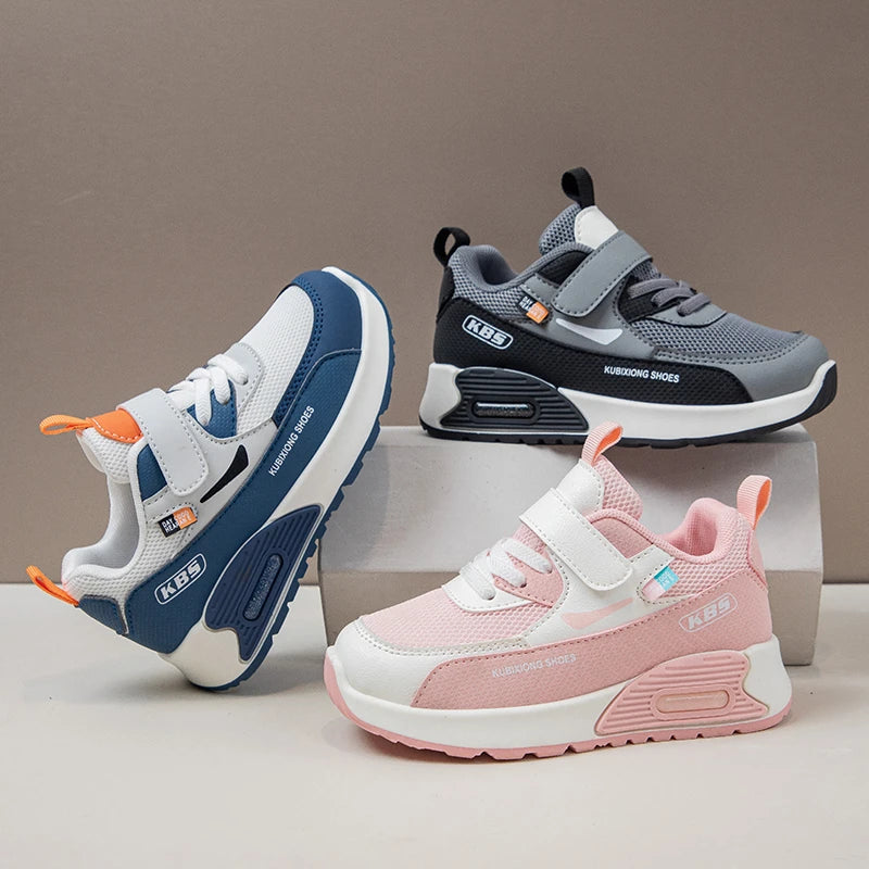 Autumn Girls Sneakers Mesh Fashion Soft Sole Outdoor Non-slip Children Casual Shoes Running Basketball Boy Sport Shoe Size 26-37.