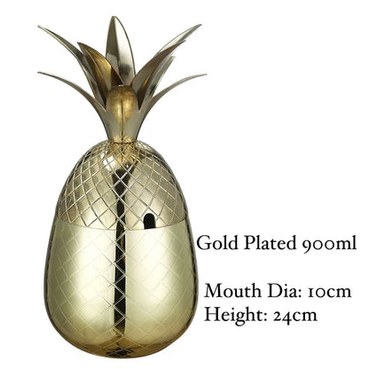 Pineapple Tumbler / Mug Moscow Mule Mug Available in 3 color (Silver,Copper,Gold)- Cocktail Drinking Cups Mugs Bar Tool.