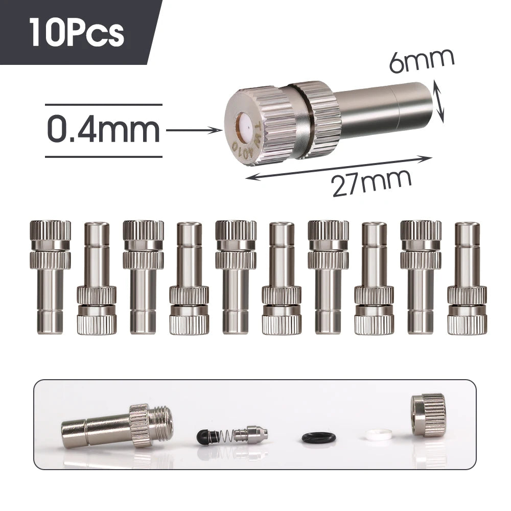 White 6mm PE Tube Quick Connector 1/4" Tubeing Quick Release Fittings for Home Water Purifier Garden Hose Watering System Joints