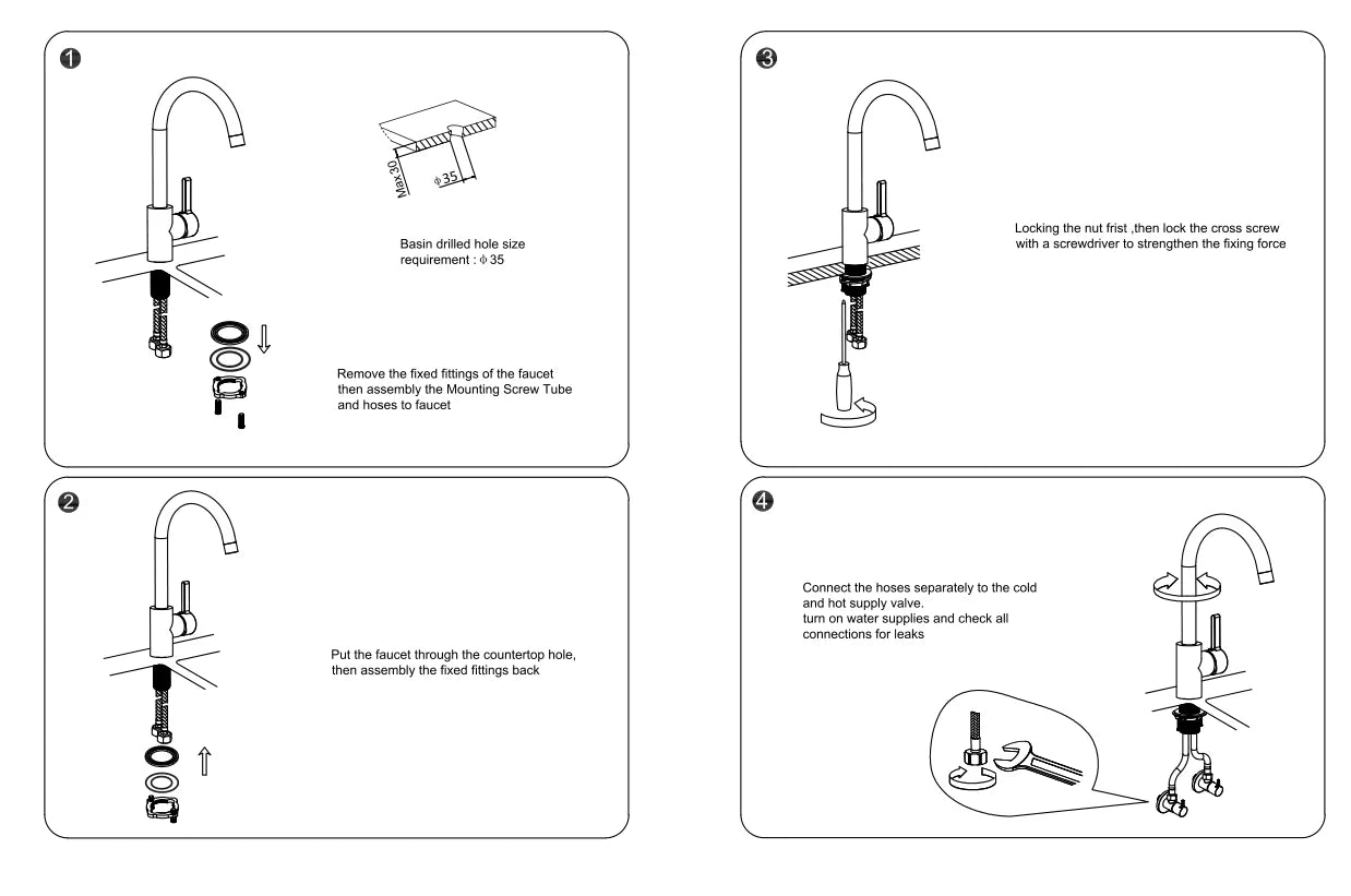 Black Kitchen Faucet Stainless Steel Kitchen Mixer Single Handle Single Hole Kitchen Faucet Brushed Nickle Mixer Sink Tap