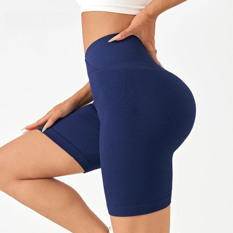No Awkward Lines Yoga Pants for Women High Waisted Hip Lifting Exercise Running Wearing Fitness Shorts Cycling Pantssports Pants.