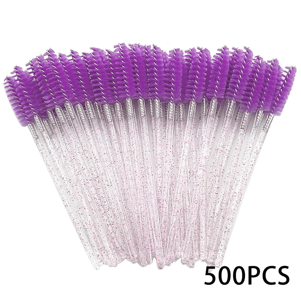 500/1000PCS Eyelashes Brushes Set Wholesaler Disposable Lash Mascara Brush Lashes Extension Eyebrow Wands Applicator Makeup Tool.