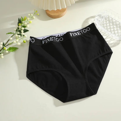 Finetoo 6Pcs/Set Women's Seamless Cotton Briefs Women Plus SizePanties Breathable Underwear Female Low Waist Soft Lingerie S-XXL