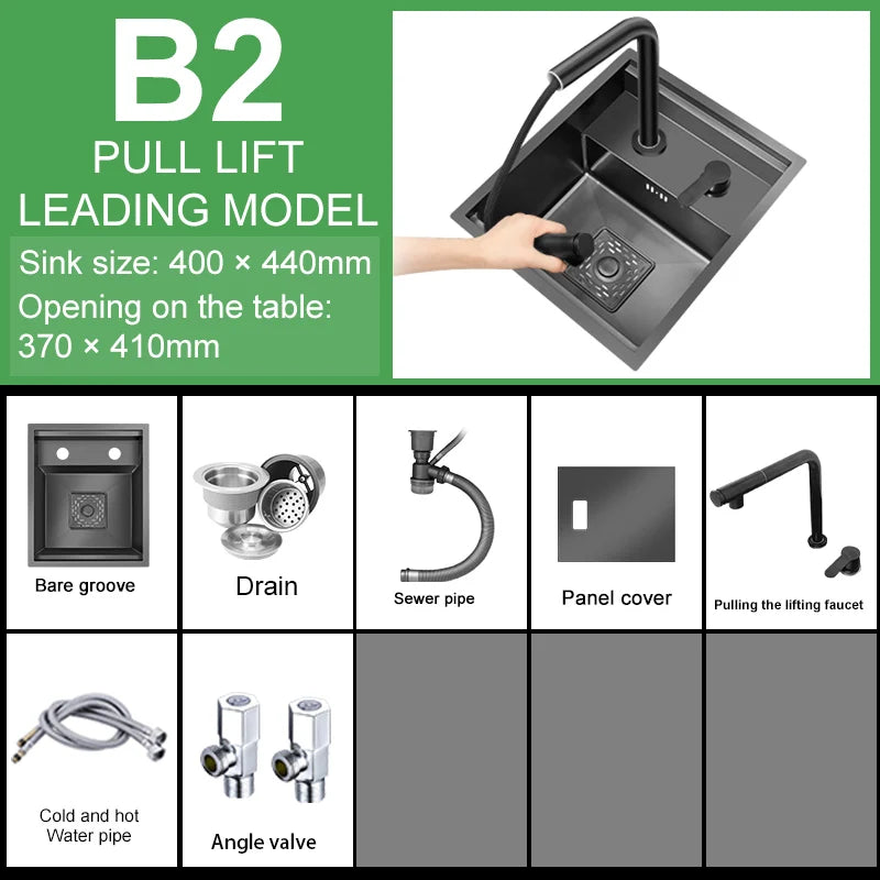 Versteckte Waschbecken aus Edelstahl, Küchenspüle, Bar, kleiner Einzelschlitz mit Deckel, Waschbecken, Balkon, Garten, Wohnmobil