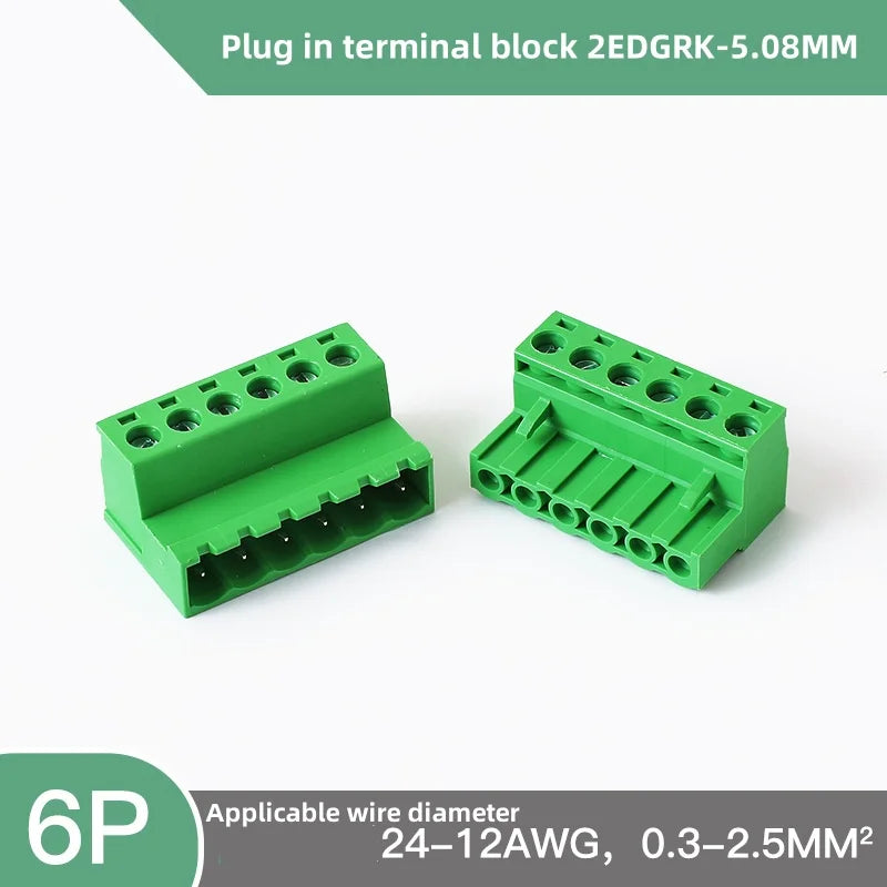 2EDGRK 5,08 mm Header Socket Plug-IN Terminal Blocks Schraubtyp PCB Male Connectors 2P -24P.