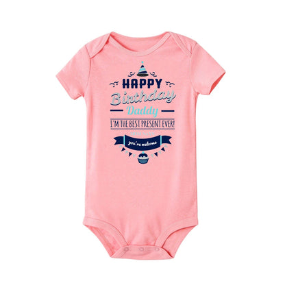 Alles Gute zum Geburtstag Papa Neugeborenes Baby Body Geschlechtsneutrale Babyartikel Säuglingskleidung Zwillinge Outfit Strampler Vater Geburtstagsgeschenk.