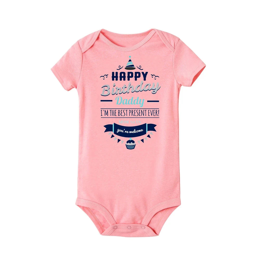 Alles Gute zum Geburtstag Papa Neugeborenes Baby Body Geschlechtsneutrale Babyartikel Säuglingskleidung Zwillinge Outfit Strampler Vater Geburtstagsgeschenk.