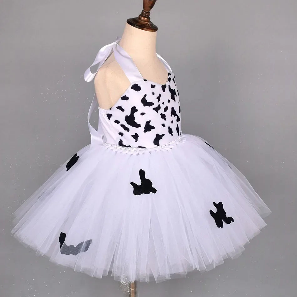 Halloween Tier Cosplay Kostüm für Kinder Wald Thema Kühe Tiger Giraffe Leopard Zebra Tutu Kleider Performance Tanz Sets.