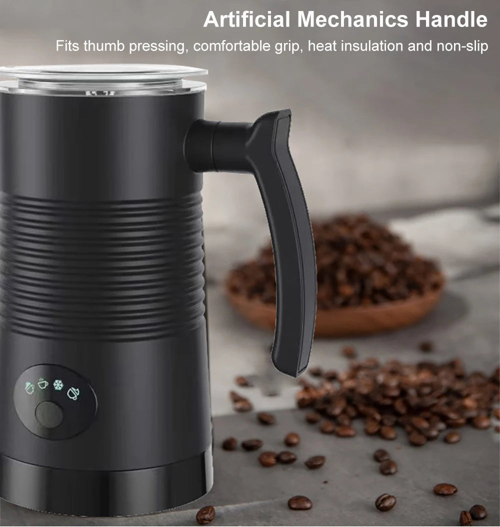 Electric Milk Frother Automatic Rotary Foamer for Coffee Cappuccino Latte 4 in 1 Hot and Cold Foam Maker Milk Frother Foamer.