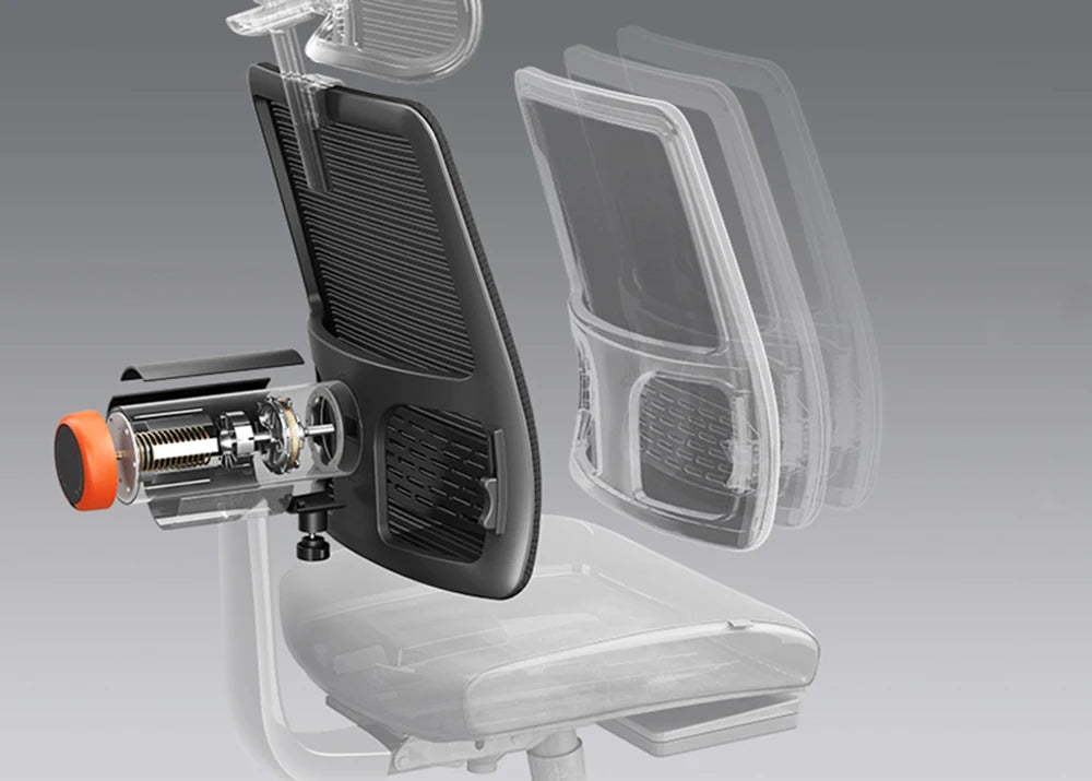 NEWTRAL MagicH-BP Ergonomischer Stuhl mit Fußstütze, automatisch ausgestellte Rückenlehne, adaptive Unterrückenstütze, verstellbare Armlehne, Kopfstütze