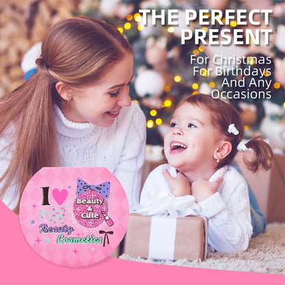 Princess Make Up Box Play House Toy Girls, Eye Shadow Makeup Cosmetics Handbag, Birthday Christmas Gift for Kids Party Cosplay.