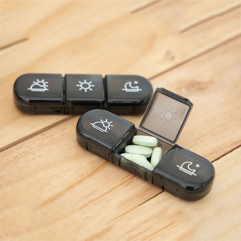 Weekly 6/7/8/10/21 Grids Pill Box Medicine Organizer Black Plastic Storage Box Container Portable Pill Case.