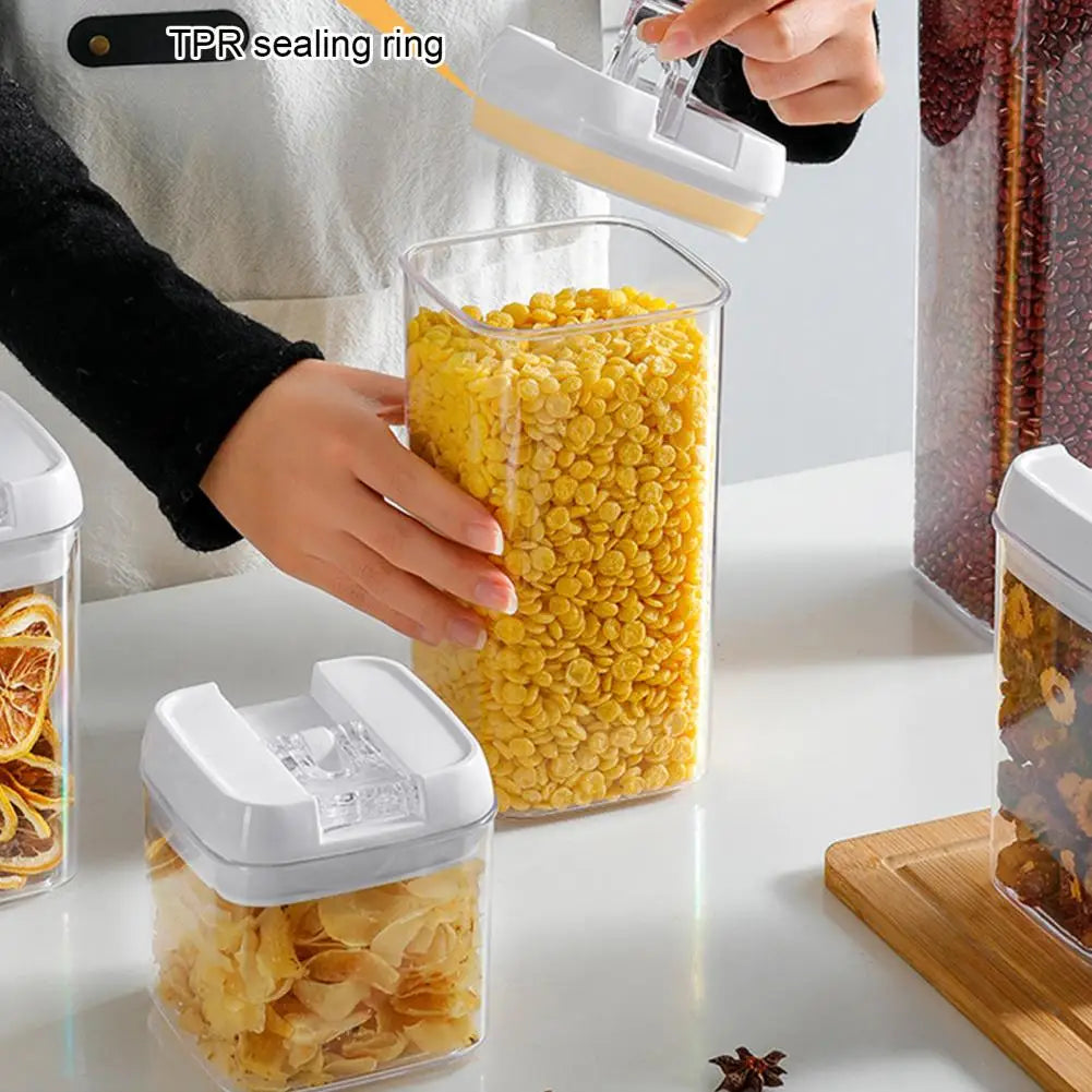 FAIS DU Food Storage Jar With Lid Kitchen Container Kitchen Organizer Stackable Dustproof Moisture Resistant Kitchen Accessories.