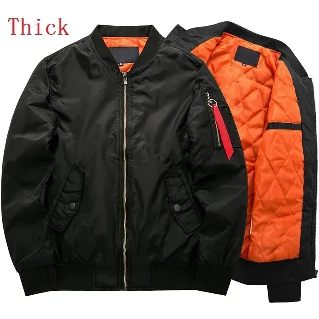 2023 New MA1 Pilot Bomb Jacket Men's Autumn and Winter Thickened Baseball Suit Casual Coat Men's Military Windproof Jacket Men's
