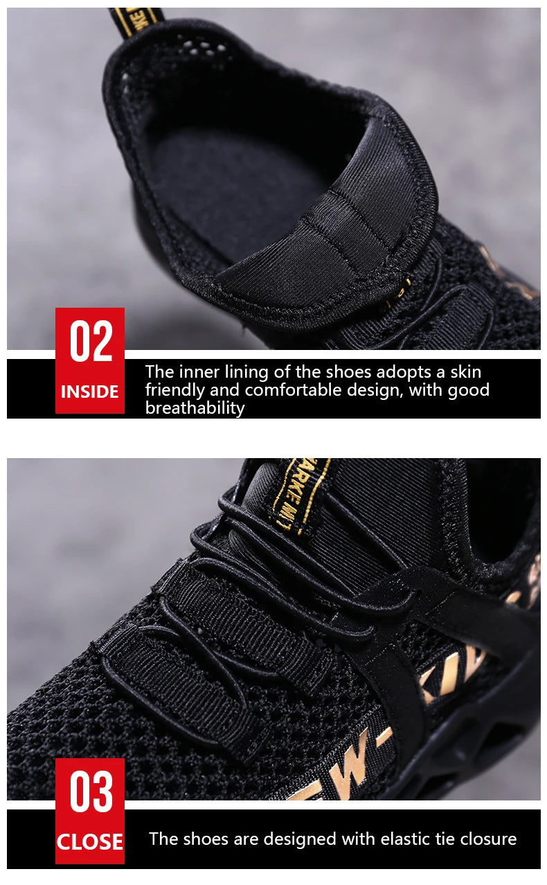 Single Net Children's Running Sneakers Breathable Lightweight Soft Non-slip Leisure Comfortable Walking Boys Girls Casual Shoes.