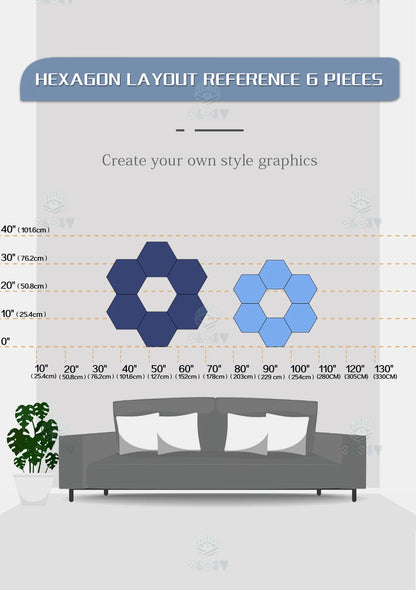 Sound Absorbing Wall Panels Hexagon 6 Pcs Bedroom Acoustic Insulation Sound-absorbing Panels Decor Acoustic Absorption Panel