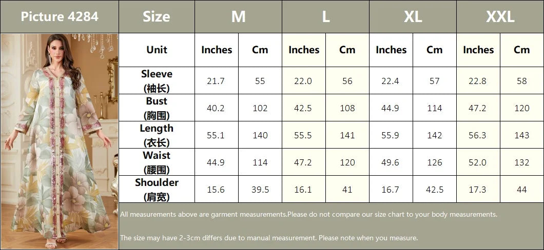 Ramadan Dubai Floral Print Long Dress Sequins Patchwork Abayas Mesh Kebaya For Muslim Women's Casual Loose Clothing.