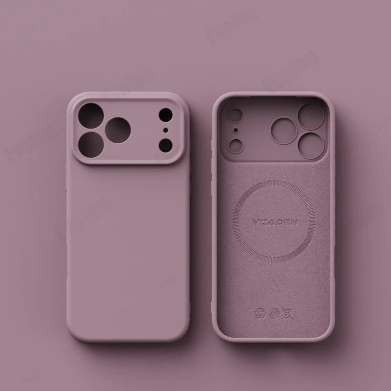 Matte Skin Liquid Silicone Case for Iphone 17 Pro Max Magnetic Magsafe Wireless Charging Candy Bumper for Iphone 17 Air 17pro.