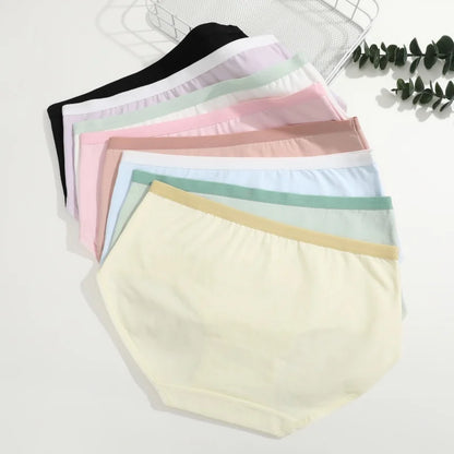 3Pcs/Set Women's Seamless Cotton Briefs Women Panties Solid Color Breathable Underwear Female Low Waist Soft Lingerie S-XXL.