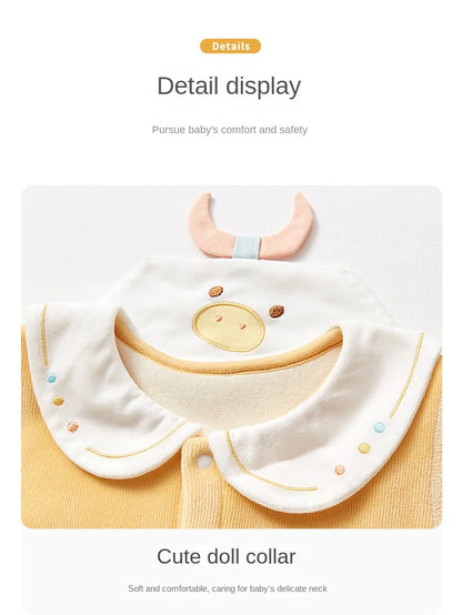 Baby-Body, ausgehend, warm und gezupft, Herren- und Damen-Herbstkleidung, Säuglingsspielanzug-Set, Herbst und Winter.