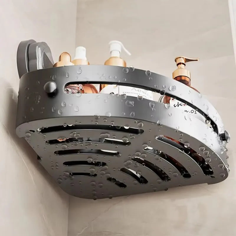 Waschraum-Saugnapf ohne Stanzen, dreieckiges Lagerregal, Badezimmer, Toilette, Ecke, Handtuch, Duschgel, Lagerregal