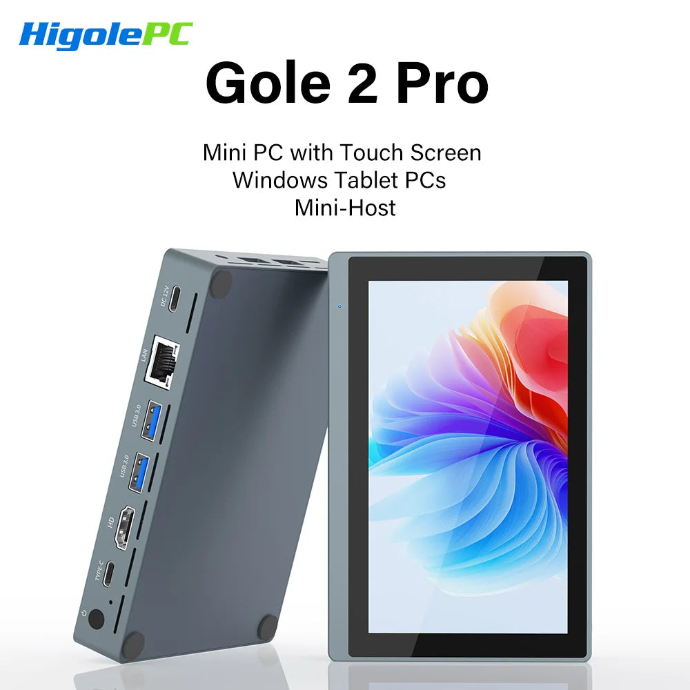 Higole Gole 2 Pro 5.5'' Intel N5095 Mini PC Windows 11 WiFi5 BT5.0  8/16GB 256GB Touch Screen 4K Desktop Computer Windows Tablet.