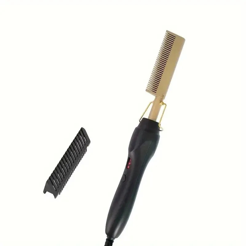 Straight hair comb, bangs, dry and wet dual-use comb, straight hair curling iron, household roll straight electric comb.
