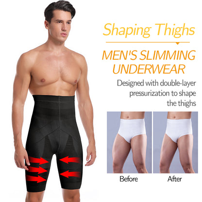 Männer Body Shaper Bauch-steuer Shorts Shapewear Bauch Gürtel Boxer Briefs Hohe Taille Abnehmen Unterwäsche Bein Kompression Höschen