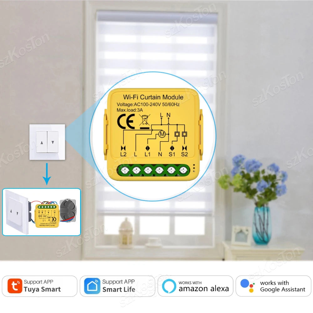 Tuya Smart WiFi/ZigBee Vorhang Schalter Modul Smart Leben APP Verbinden Rollläden Jalousien Motor Schalter Für Alexa Google hause.