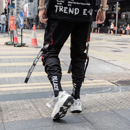 Men Joggers Cargo Pants Multi-pocket Elastic Waist Harem Pants Men Casual Hip Hop Streetwear Sweatpants Pencil Pants Techwear.