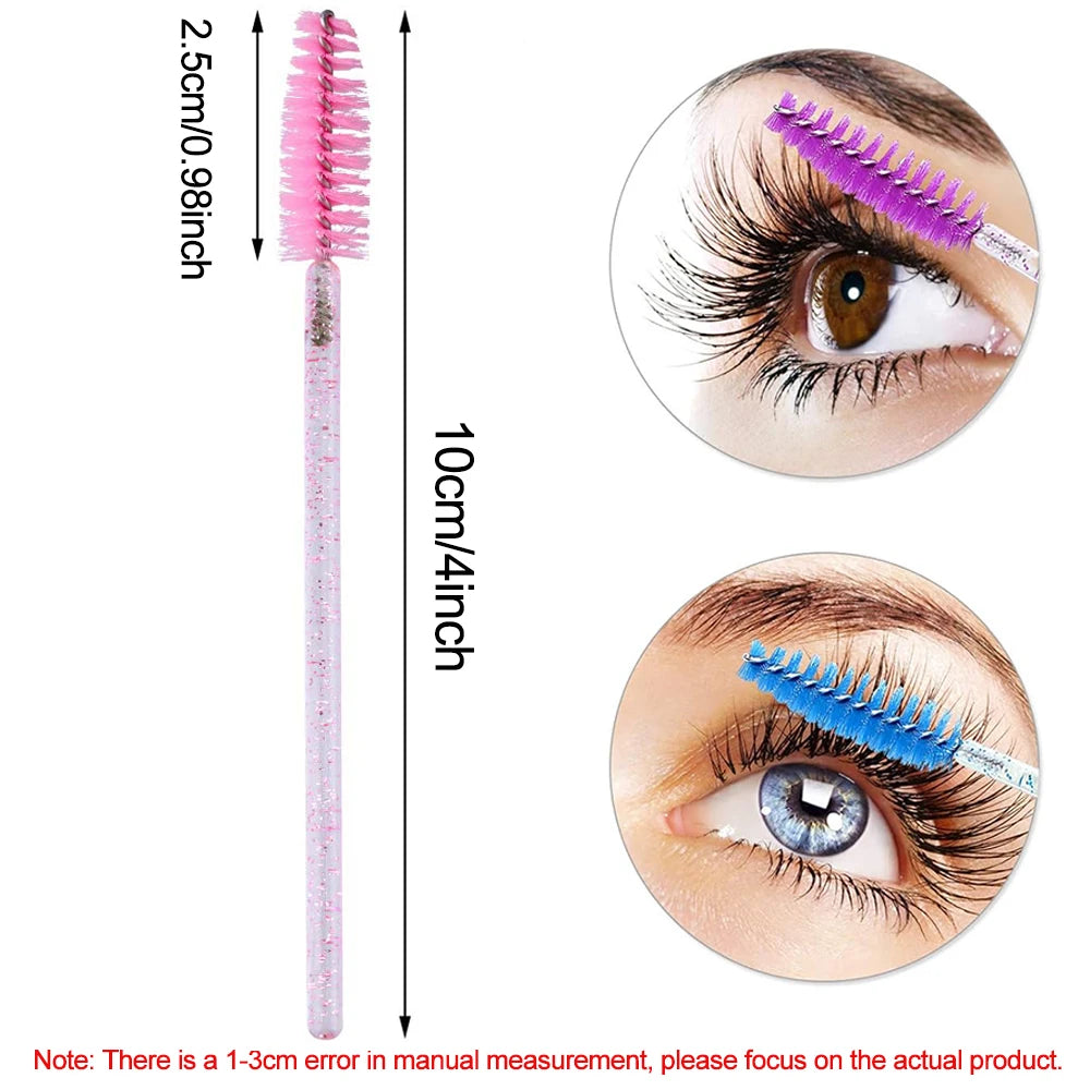 500/1000PCS Eyelashes Brushes Set Wholesaler Disposable Lash Mascara Brush Lashes Extension Eyebrow Wands Applicator Makeup Tool.