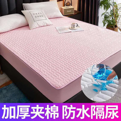 Waterproof Thicken Mattress Cover Quilted Latex Mat Bed Covers Pad Skin-Friendly Fitted Sheet Protector Bedspread150/160/180x200