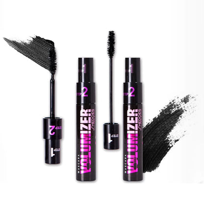 2 in 1 Curling Mascara Eye Cosmetics Waterproof Long Lasting Not Blooming Black Natural Thick Curling Lengthening Mascara Makeup.
