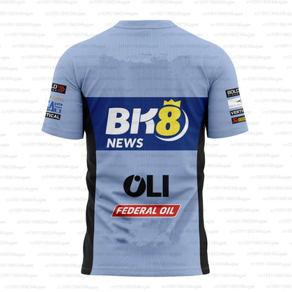 2025 Men's Women's Limited Edition Outdoor Sports Marc Mírquez Salute Design Breathable Leisure Retro Racing T-shirt O Neck Top.