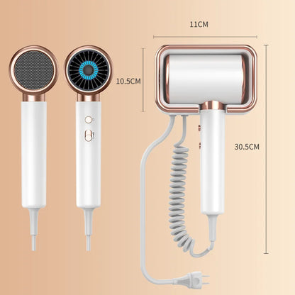 220V Hotel Wall Mounted Hair Dryer Hotel Non punching Negative Ion Hair Protection Cold and Hot Air High Power Hair Dryer