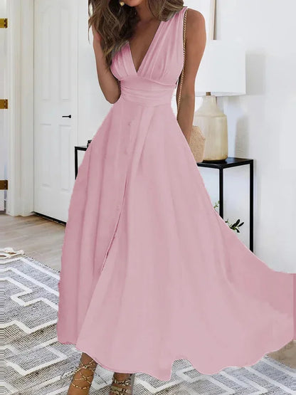 Frühling Sommer Elegante Party Langes Kleid Für Frauen Sexy Tiefem V-ausschnitt Ärmel Schlank Weiß Casual Boho Maxi Kleider 2024 Robe femme.